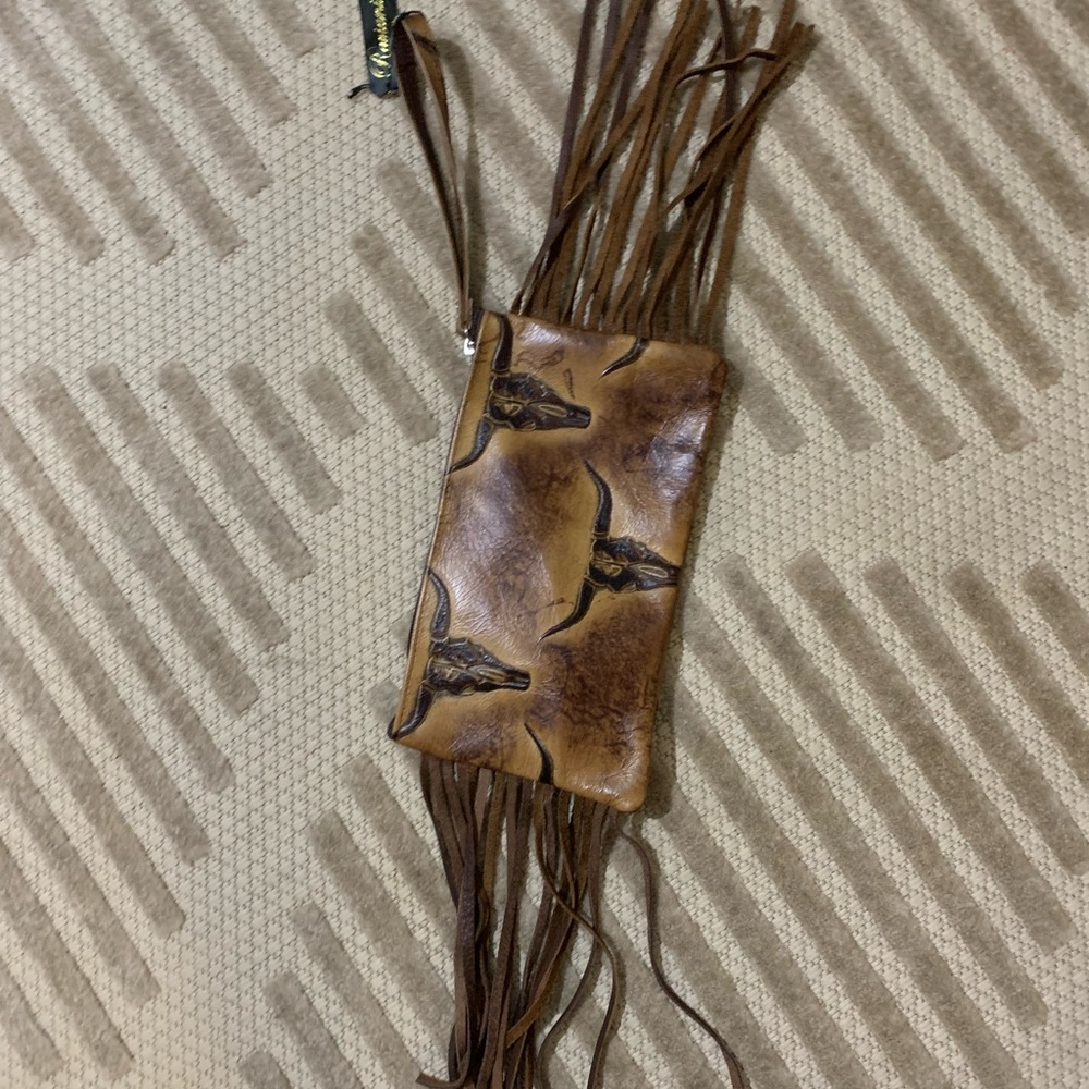 Raviani fringed clutch